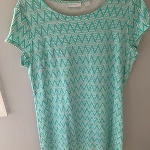 Mini Blue Chevron Dress